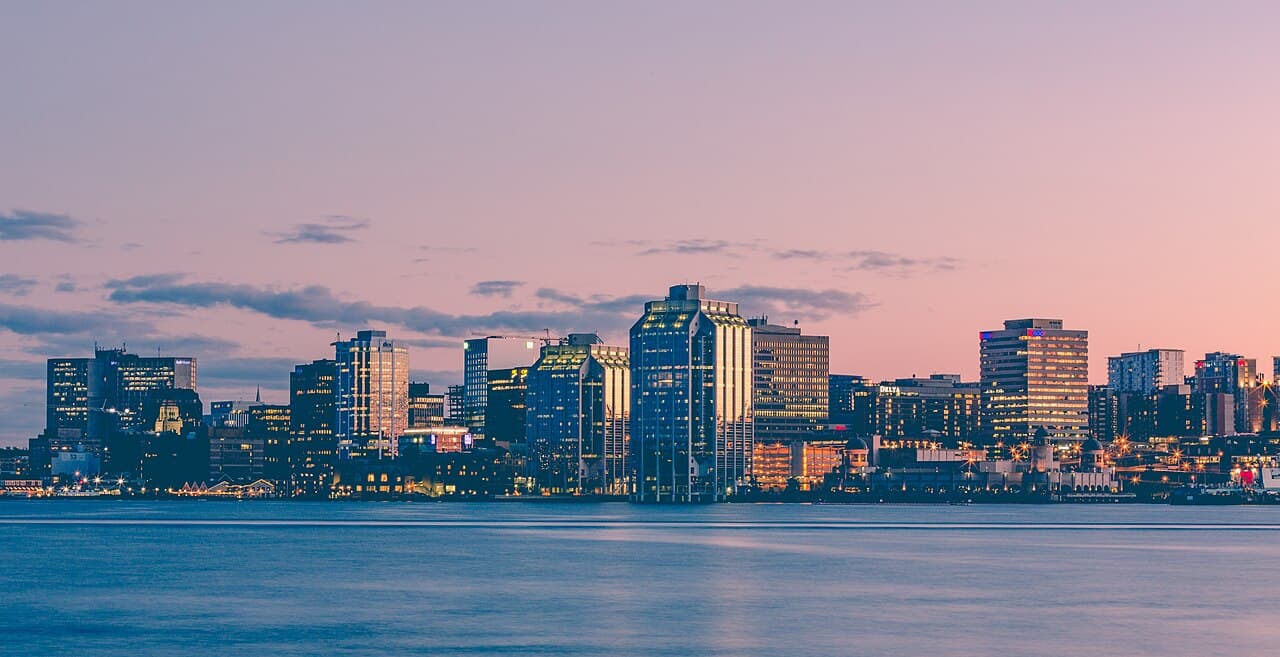 Port d'Halifax au coucher du soleil